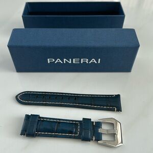 NEW Panerai Watch Strap Alligator Blue